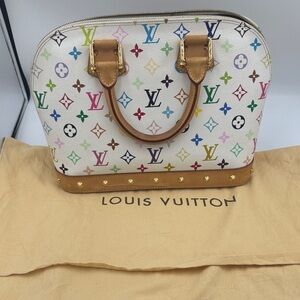 Louis Vuitton White Murakami Alma